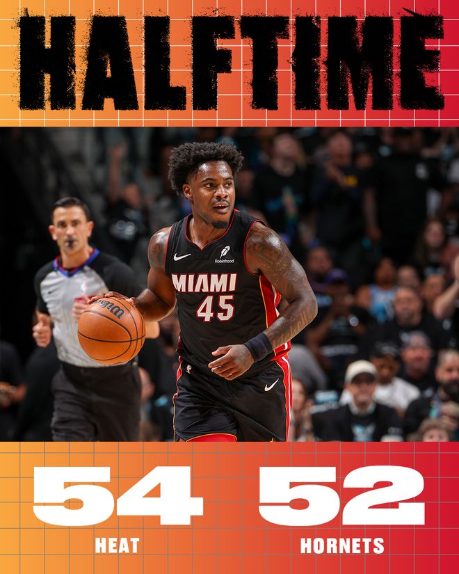 夏洛特黄蜂加时险胜热火，鲍尔28+10率队逆转